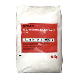 SEPIOLITA GRANULADA ABSORBENTE 15/30 - 20 KG TEXLIMCA