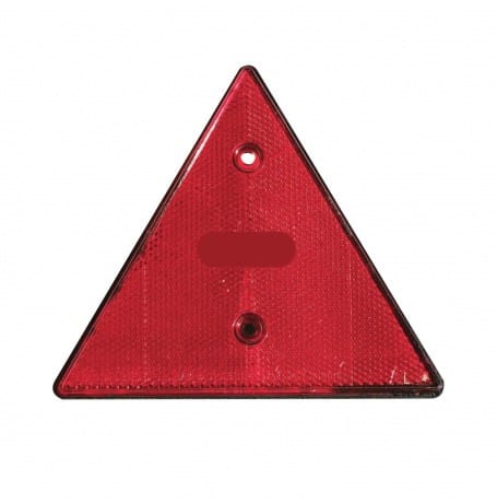 REFLECTOR TRIANGULAR ROJO CON AGUJEROS