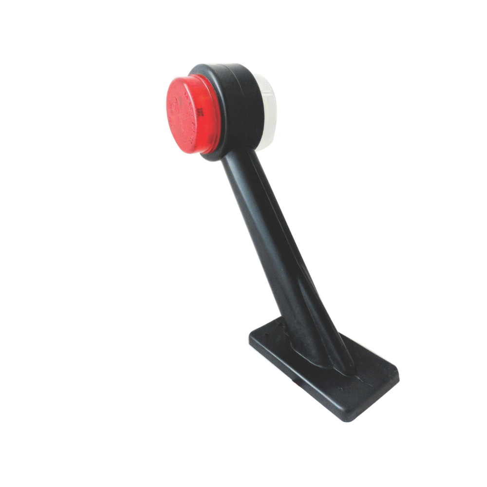 PILOTO DE POSICION LED 12/24V BLANCA/ROJA CON BRAZO RECTO