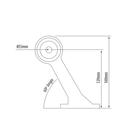 PILOTO DE POSICION LED 12/24V BLANCA/ROJA CON BRAZO RECTO