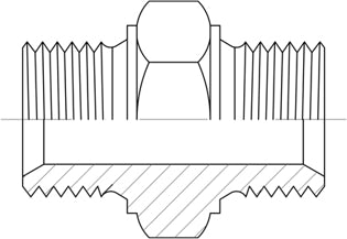 Adaptador Macho BSP(60º)-Macho Métrico